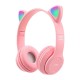 CAT EAR HEADSET P47M WIRELESS AUDIO STEREO SUPER BASS COLOR LIGHTS RGB
