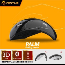 VENTUZ FOLDING MOUSE PALM ERGONOMIS 2 in 1 BLUETOOTH & 2.4Ghz