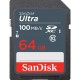 SDHC SANDISK ULTRA 64GB SPEED UP TO 100MB/S