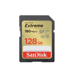 SDXC SANDISK EXTREME 128GB U3 V30 180MB/S FOR 4K UHD