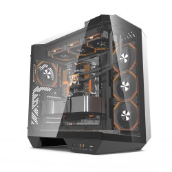 CASE DARKFLASH ARCEE DY470 BLACK LUXURY CASE TEMPERED GLASS SIDE PANEL