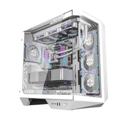 CASE DARKFLASH ARCEE DY470 BLACK LUXURY CASE TEMPERED GLASS SIDE PANEL