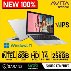 LAPTOP AVITA SATUS S101 INTEL CELERON N4020 8GB DDR4 512GB M.2 SSD IPS 14.1" FHD INTEL HD GRAPHICS 600 W11 BUKAN AXIOO / ADVAN