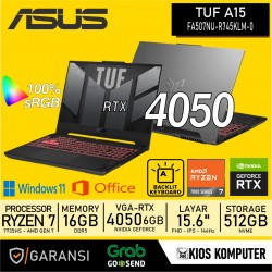 LAPTOP ASUS TUF A15 FA507NU RYZEN 7 7735HS RTX 4050 16GB 512GB 15.6INCH 144HZ W11 RS 2THN BAG