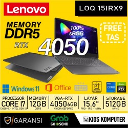 LAPTOP LENOVO LOQ 15 I7 13650HX RTX4050 6GB/ 12GB 512GB W11+OHS 15.6FHD 144HZ 100SRGB 4ZRGB (BOX MOU) 2Y PREM+2ADP GRY