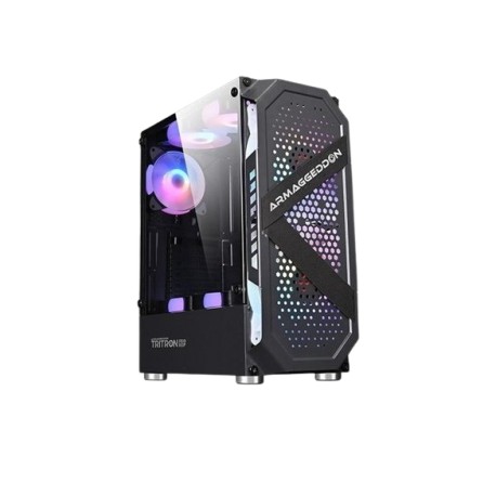 CASING PC ARMAGGEDDON TRITON PRO 200 M-ATX 4X FREE FAN ARGB BLACK