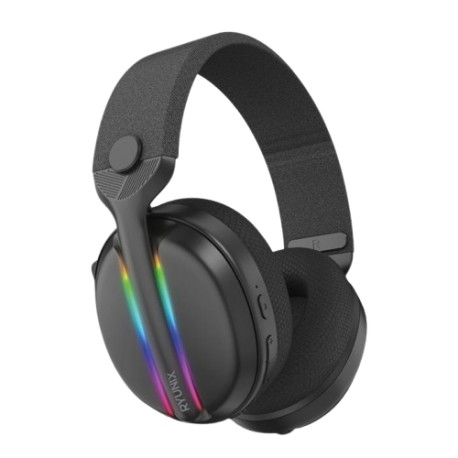 HEADSET RYUNIX GOZE HX1 BLACK GAMING BLUETOOTH WIRELESS + WIRED 3 MODE RGB
