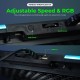 NYK NEMESIS WINDTALKER AX1 COOLING PAD 6 FAN RGB + PHONE HOLDER