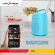 ADVANCE SPEAKER PORTABLE BLUETOOTH V4 RGB + MIC WIRELESS KARAOKE - BLUE