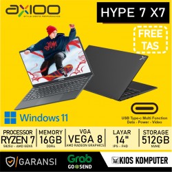 AXIOO HYPE 7 AMD X7-2 RYZEN 7 5825U 16GB DDR4 512GB NVME 14INCH FHD IPS RS (1THN) BP