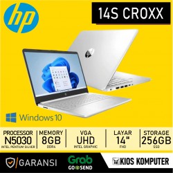 HP 14S-CROXX INTEL PENTIUM SILVER N5030 8GB RAM 256GB SSD 14INCH FHD W10 DT (1THN) NO BAG