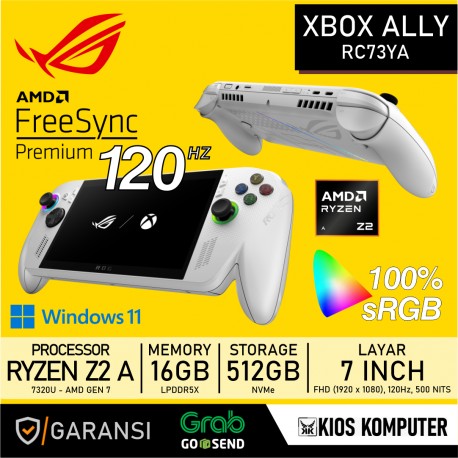 ASUS ROG XBOX ALLY RYZEN Z2 A 16GB 512GN WIN11 7 INCH FHD 120HZ WHITE
