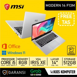 MODERN 14 F13M CORE i5-1334U 8GB DDR4 512GB NVME 14 INCH FHD IRIS XE WINDOWS 11