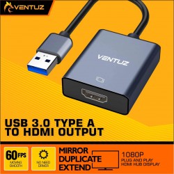 VENTUZ CONVERTER USB 3.1 TYPE A TO 4K HDMI OUTPUT