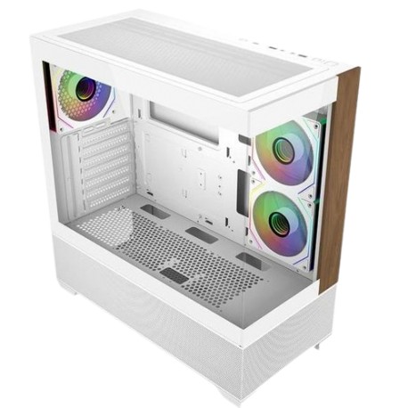 COOLER MASTER ELITE 690 WOOD ATX BLACK | CASING PC GAMING ATX
