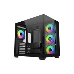 COOLER MASTER ELITE 681 BLACK ATX MID TOWER DUAL CHAMBER PC CASE / CASING (Pre Installed 4x 120mm ARGB Fan)