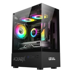 CASE HOSE LEXA GAMING AQUARIX MINI + 3 FAN BLACK RGB