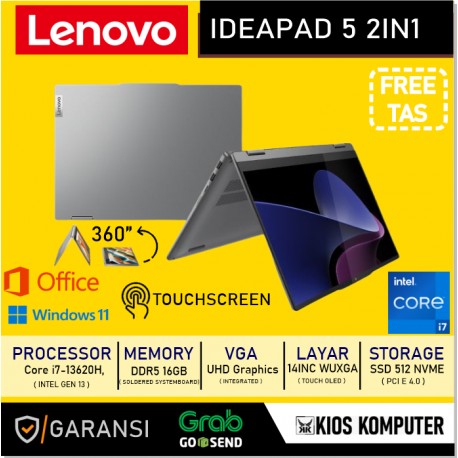 LENOVO IDEAPAD 5 2 IN 1 14IRH9 CORE i7-13620H 16GB LPDDR5X 512GB NVMe 14" WUXGA OLED TOUCH WINDOWS 11 OFFICE