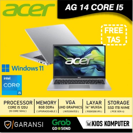 ACER ASPIRE GO 14 AG14 CORE I5 120U 8GB 1TB 14INCH