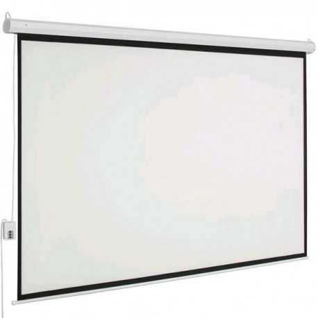 LAYAR PROJECTOR SCREEN MANUAL WALL 96 INCH SIZE 244cm x 244cm x 96