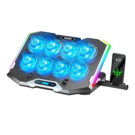 NYK NEMESIS COOLINGPAD 8 FAN RGB WINTER FROST X5 PRO