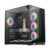 GAMEMAX GAMING CASE NEX C56 VC AQUARIUM BLACK + FREE 5 FAN