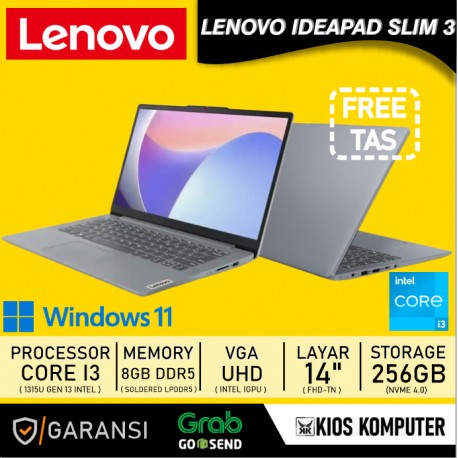 LENOVO IDEAPAD SLIM 3 82X6006DID INTEL CORE I3 1315U 8GB DDR5 256GB W11