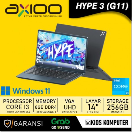 AXIOO HYPE 3 (G11) INTEL CORE I3 - 1125G4 8GB DDR4 256GB NVME 14INCH