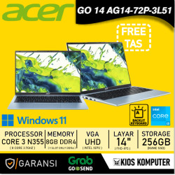 LAPTOP ACER ASPIRE LITE 14-37P-388NN CORE 3 - N355 8GB 256GB 14INCH FHD W11 OHS24 RS (2TH) BP RG SG (BLUE)