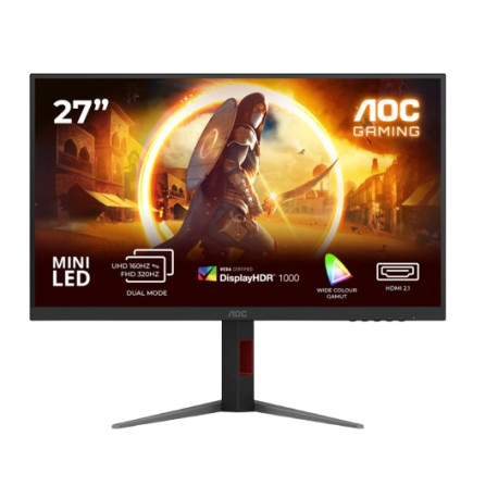AOC U27G4XM 27INCH 4K FAST IPS 320Hz 1ms DUAL MODE GAMING MONITOR PIVOT VERTICAL