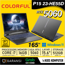 LAPTOP GAMING COLORFUL EVOL P15 23-HE55D I5-12450H 16GB DDR5 512GB SSD NVME RTX4050 6GB 15.6" FHD 144Hz 100% sRGB W11