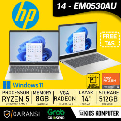HP 14 EM0530AU AMD RYZEN 5 7530U 8GB (4X2) DDR4 512GB 14INCH W11 OHS RS