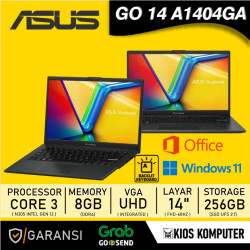 ASUS VIVOBOOK GO 14 A1404GA INTEL CORE I3 N305 8GB DDR4 256GB 14INCH W11 OHS FHD3821M