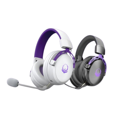 RYUNIX HIBIKI HX2 HEADSET GAMING 7.1 WIRELESS BLUETOOTH 3MODE RGB - BLACK / WHITE