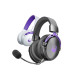 RYUNIX HIBIKI HX2 HEADSET GAMING 7.1 WIRELESS BLUETOOTH 3MODE RGB - BLACK / WHITE