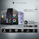 TECWARE VX TRINITY M2 TRIPLE TEMPERED GLASS MATX CASING 3X ARGB FANS BLACK OR WHITE