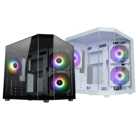 TECWARE VX TRINITY M2 TRIPLE TEMPERED GLASS MATX CASING 3X ARGB FANS BLACK OR WHITE
