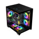 CASING / CASE PC ARMAGGEDDON AQUARON WIBO BLACK M-ATX WITH FRONT PANEL TEMPERED GLASS
