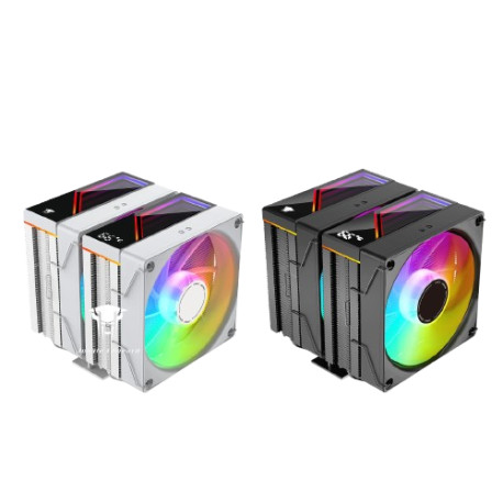 JUNGLE LEOPARD KF620-DGT DIGITAL ARGB CPU Cooler Dual Tower 6 Heatpipe Intel AMD | BLACK