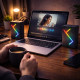 SPEAKER USB K2066 USB+35MM 5V 2.0 LED LIGHTNING
