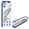 NYK CONVERTER 8IN1 TYPE C TO USB HUB RJ45 LAN HDMI HDTV CARD READER