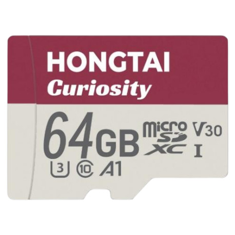 MICROSD HONGTAI CURIOSITY 64GB HIGHSPEED 100MB/S V30 4K UHD A1