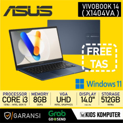 ASUS VIVOBOOK 14 X1404VA INTEL CORE i3-1315U 8GB DDR4 512GB NVME INTEL UHD 14" FHD WINDOWS 11