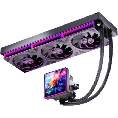 JUNGLE LEOPARD PRO FLOW 360 SE BLACK ARGB 4.0inch LCD DISPLAY CPU COOLER