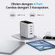 VENTION CHARGER ADAPTOR DASH PRO 5A 140W PD SMART TFT LED + KABEL TYPE-C 240W 1M