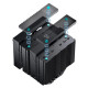 JONSBO CC90 DUAL TOWER 120/130mm 6 HEATPIPE CPU COOLER - BLACK