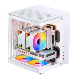 JONSBO TK-1 TEMPERED GLASS MID TOWER M-ATX CASING WHITE & BLACK