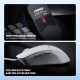MOUSE REXUS GAMING XIERRA 6D G15 WIRED DYNAMIC RGB 6400DPI WHITE & BLACK