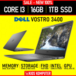Dell Vostro 14 3400 (P132G) Core i3 1115G4 8GB 256+1TB SSD Nvme 14in FHD