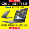 Dell Vostro 14 3400 (P132G) Core i3 1115G4 8GB 256+1TB SSD Nvme 14in FHD